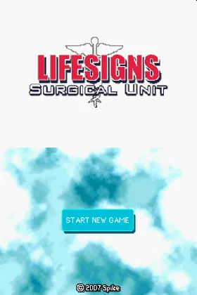 LifeSigns - Hospital Affairs (Europe) (En,Fr,De,Es,It) screen shot title